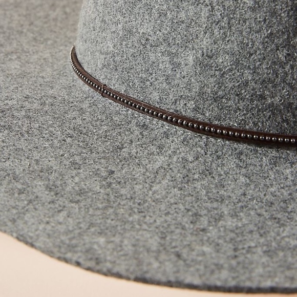 Frye Felt Santa Fe Wool Boater Hat Gray Lead - Picture 3 of 9